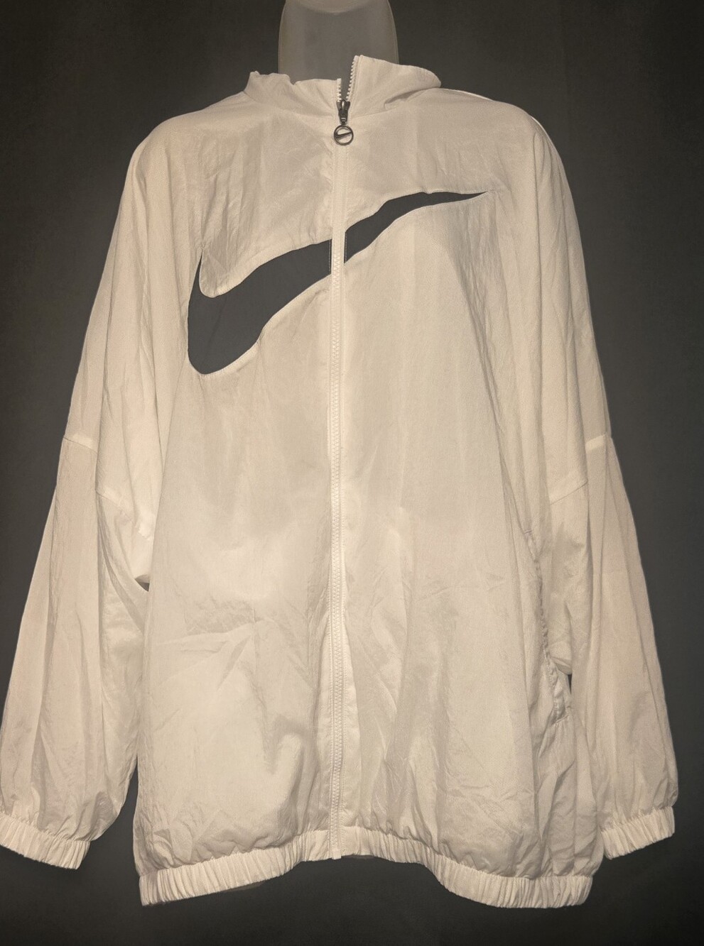 Nike White Jacket with Black Swoosh